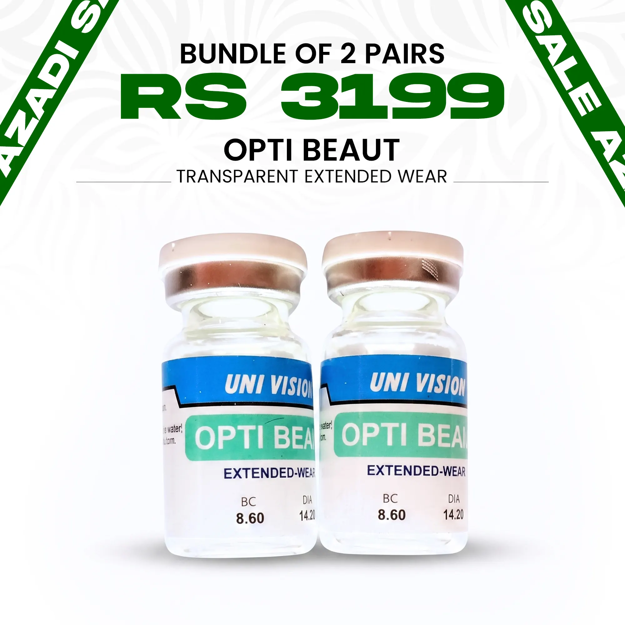 OptiBeaut Transparent Extended Wear – Bundle of 2 Pairs